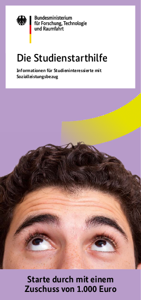 Der Flyer zur Studienstarthilfe.