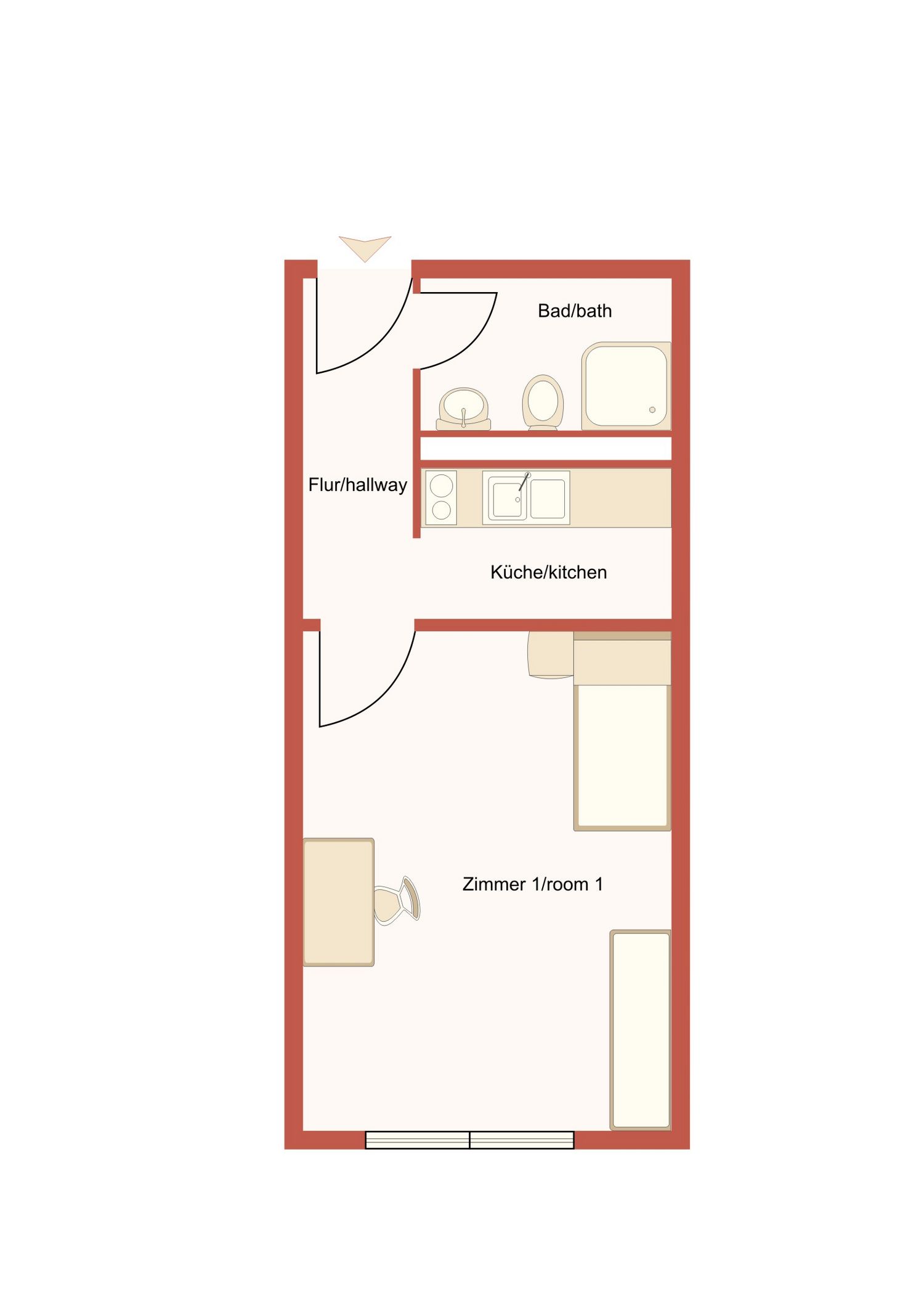 Wohnheim des Studentenwerks Potsdam in der Breite Straße (Beispielgrundriss)