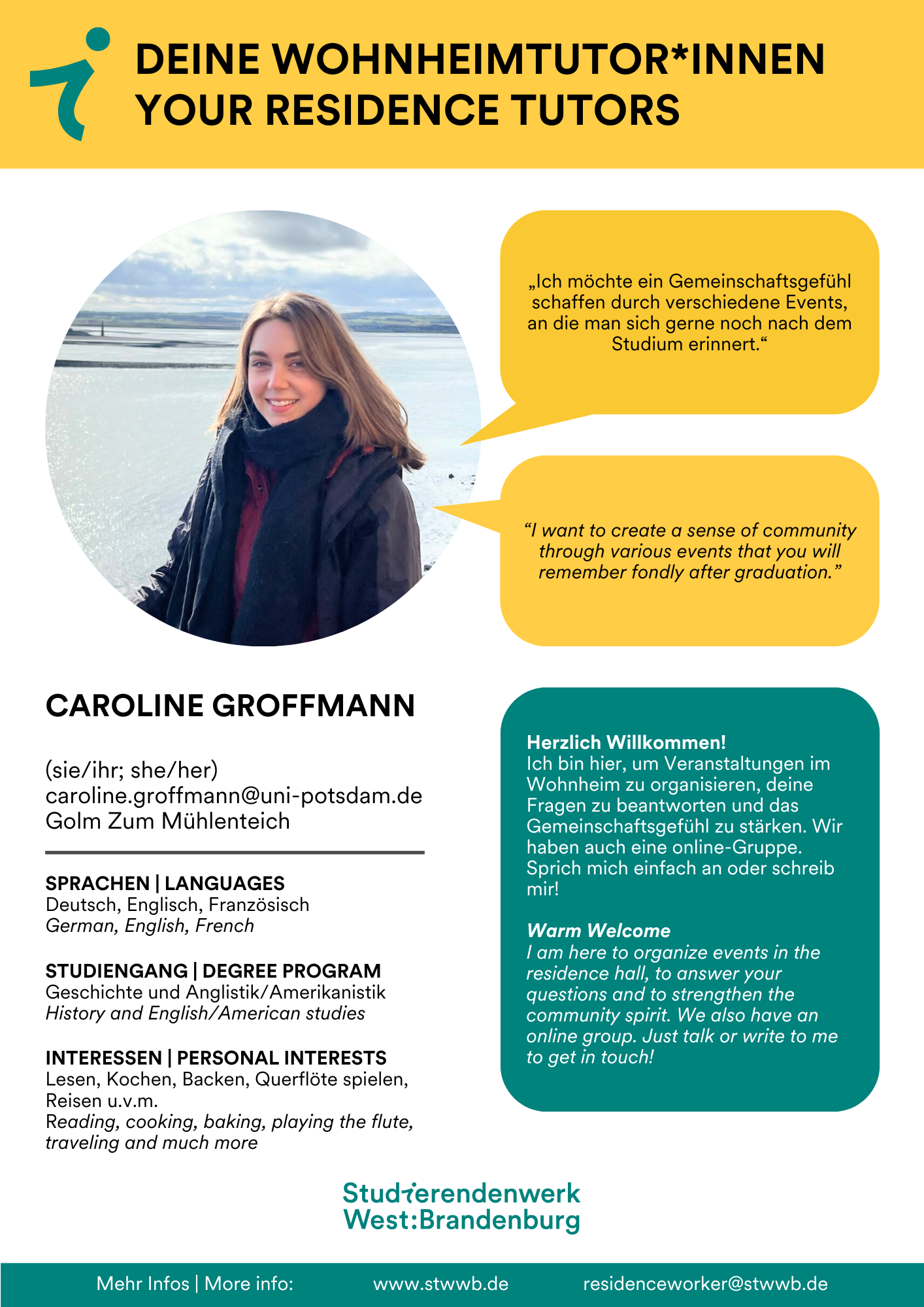 Steckbrief Tutor*in Groffmann