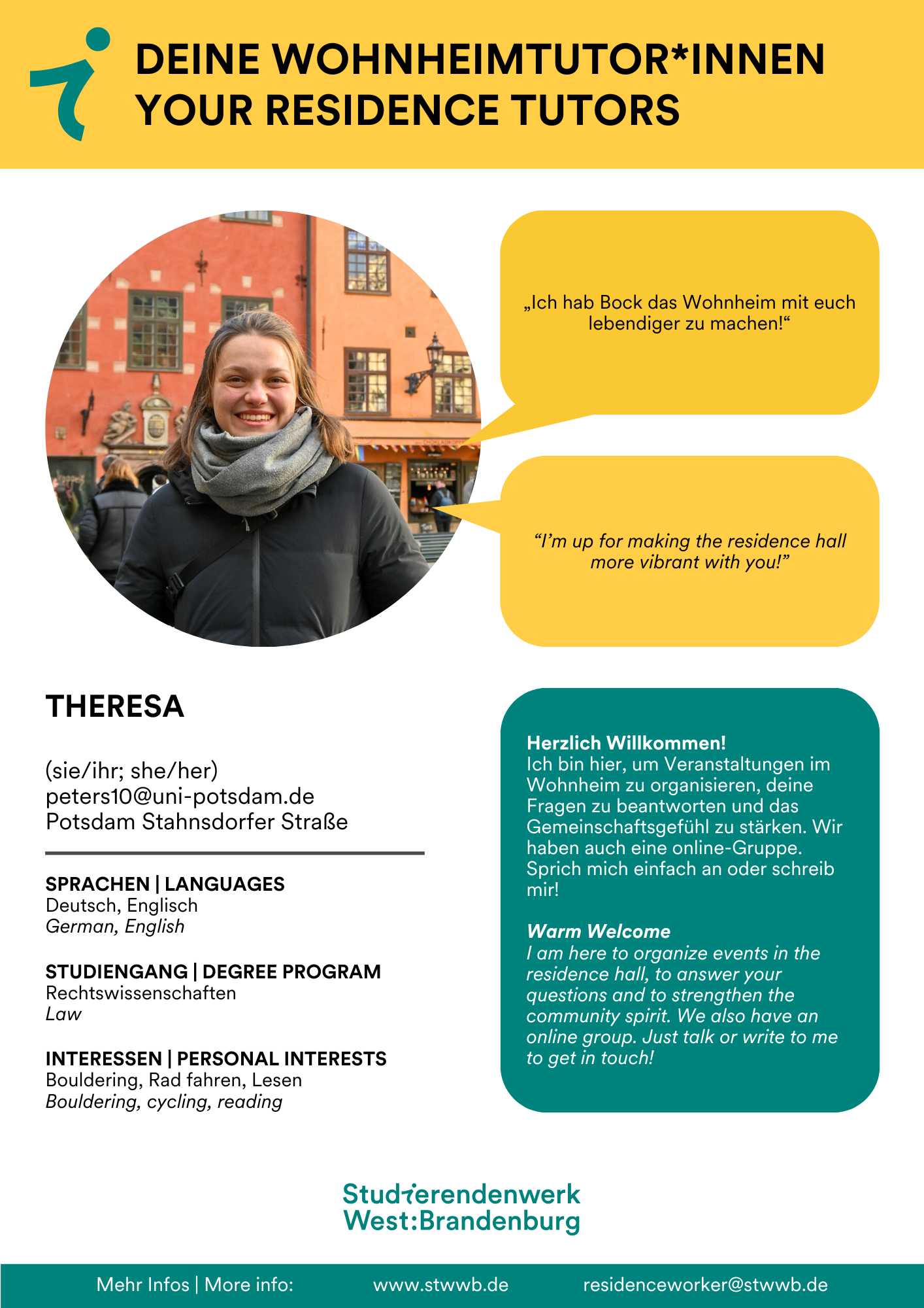 Steckbrief Tutor*in Peters